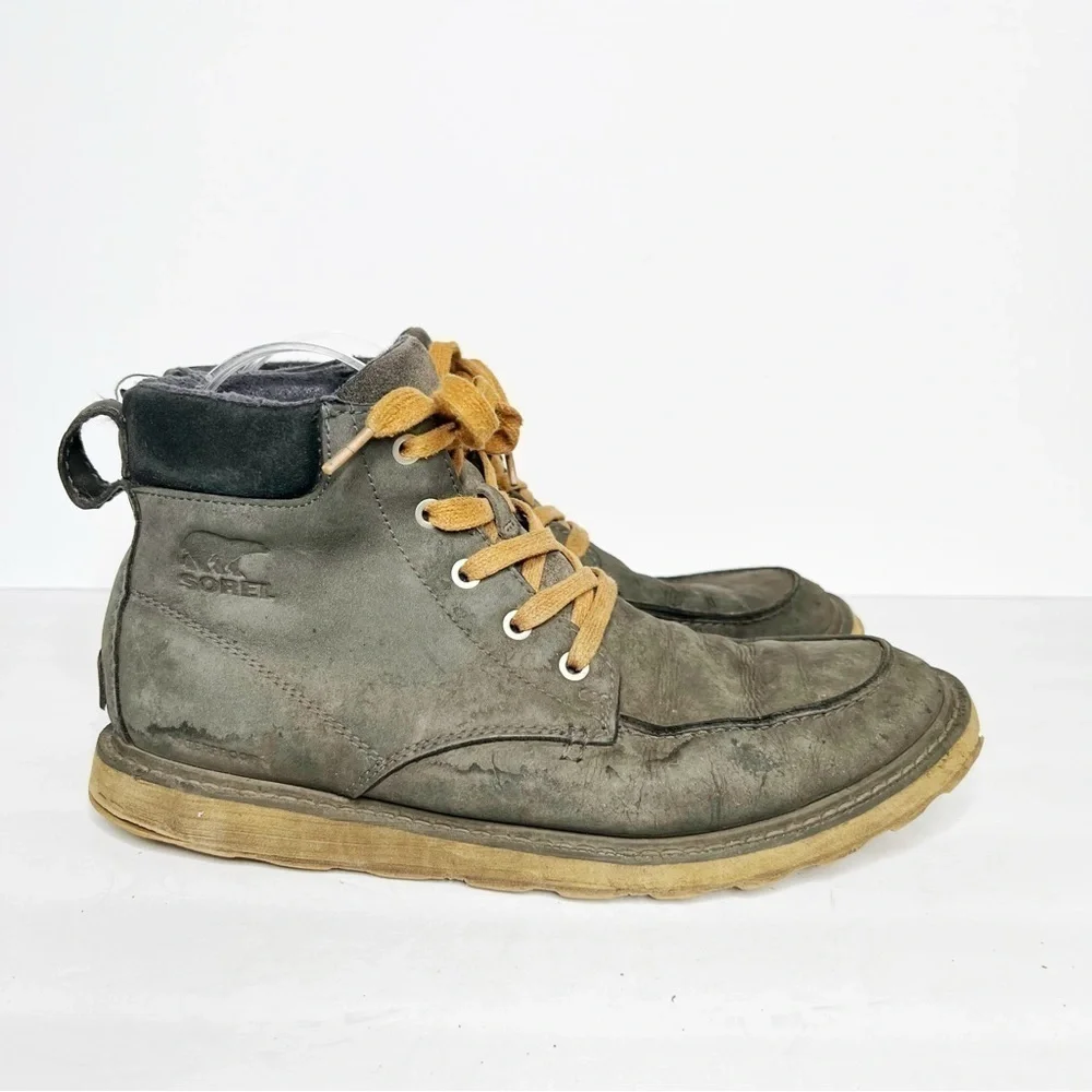 Sorel Madson Moc Toe Winter Snow Boots Grey Size 9 Men’s